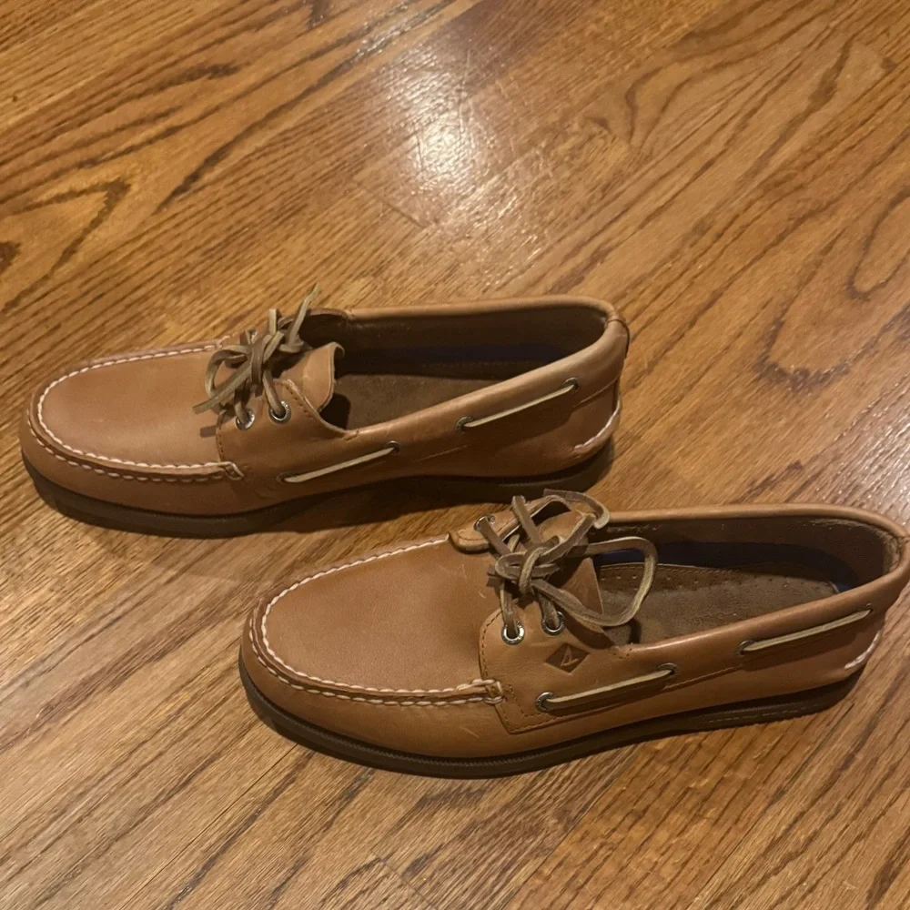 New Sperry Men's Tan Authentic Original 2-Eye‎ Boat Shoes Leather Preppy Classic